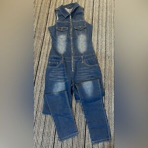 V.I.P. Denim Zip-Up Jumpsuit